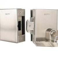 Gevy 119.067.037 κλειδαρια τζαμόπορτας με γάντζους και κύλινδρο ασφαλειας