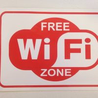 Αυτοκολλητο σημανσης wi fi zone