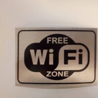Αυτοκολλητο σημανσης wi fi zone γκρι μαυρο