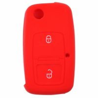 Θηκη σιλικονης volkswagen seat skoda κοκκινη με 2 κουμπια