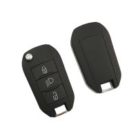 Κελυφος τηλεχειριστηριου peugeot citroen με 3 κουμπια αναδιπλωμενο με λαμα hu83
