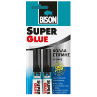 Bison κολλα στιγμης super glue 1+1 δωρο